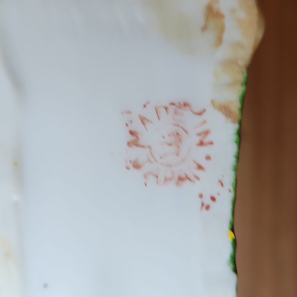 Lusterware Birds on a Fence Made in Japan Ceramic Vase 3 1/2" x 4" vinta… - Picture 3 of 12